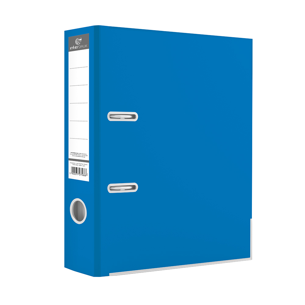 Segregator A4/50 dźwignia mat j.niebieski Interdruk